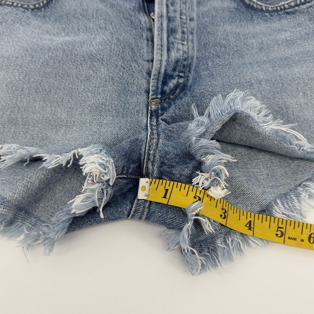 Agolde Parker Vintage Cut Off Shorts Swappeet Distressed High Rise 29 Rigid Boho - Picture 8 of 12